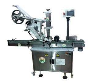 Top-side-sticker-labeling-machine