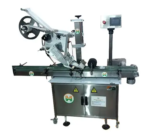 Top-side-sticker-labeling-machine