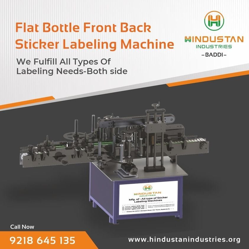 Automatic Flat Bottle Labeling Machine.