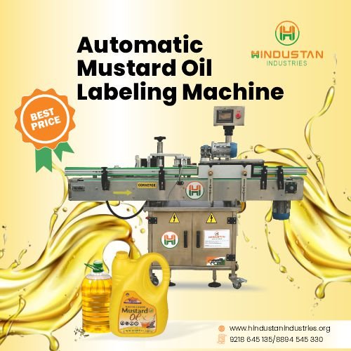 Mustard Oil bottle Labeling Machine