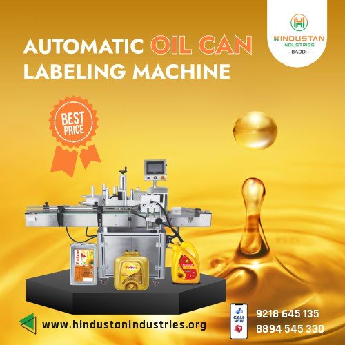 automatic oil can labeling machine