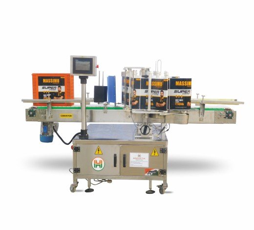 double side battery labeling machine