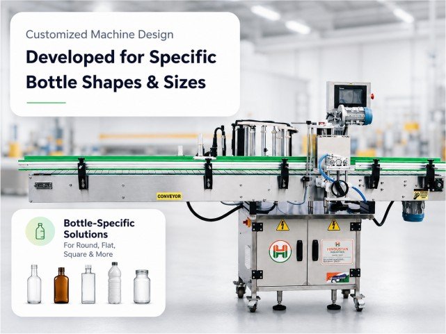 Bottle labeling machine for different shapes & sizes